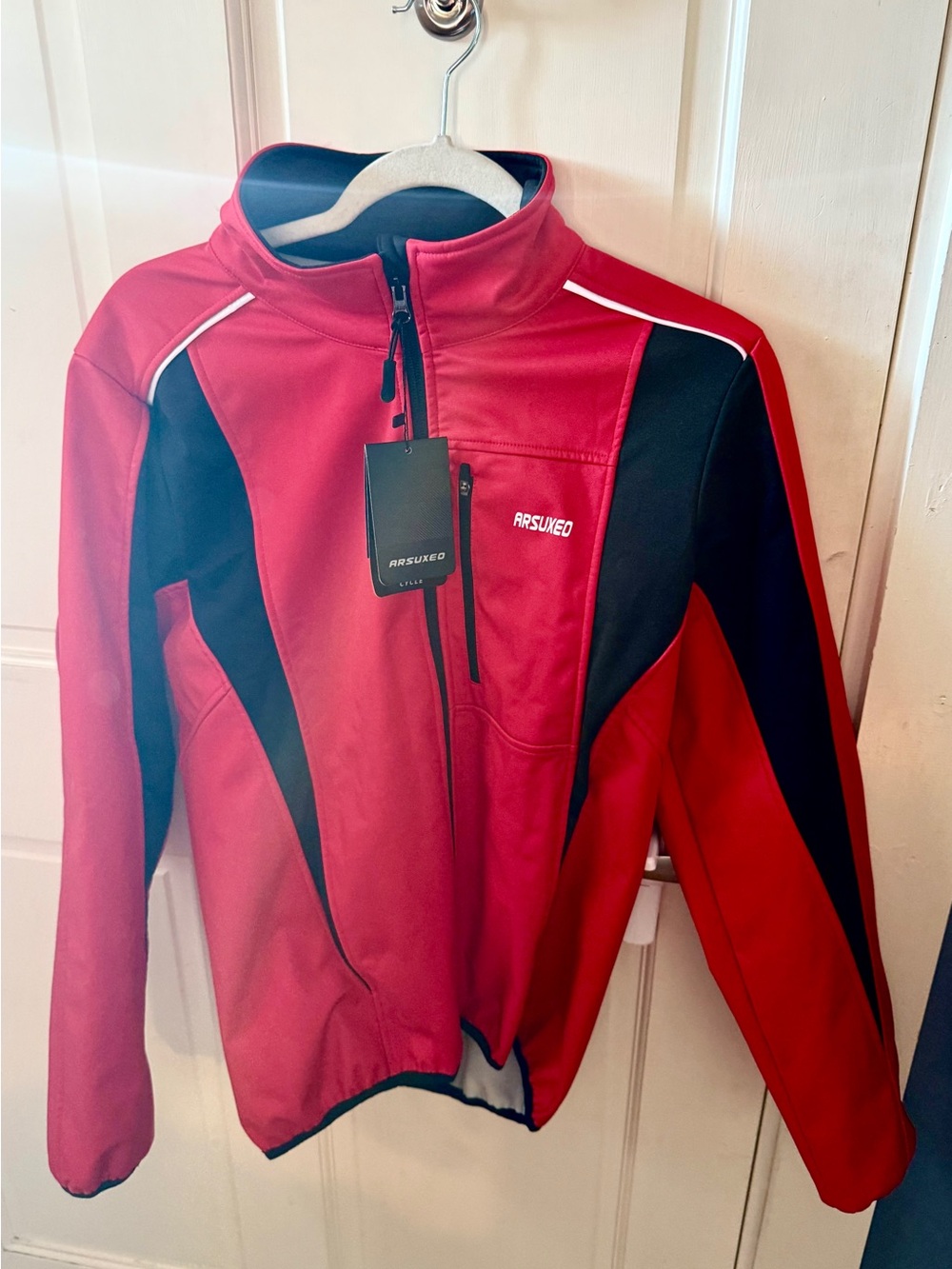 Arsuxeo Men's Red Performance Softshell Jacket